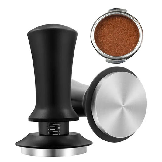 51Mm 53Mm 58Mm Espresso Coffee Tamper Stainless Steel Flat/Thread Base Internal Spring Design Balanced Fixed Force Coffee Tamper